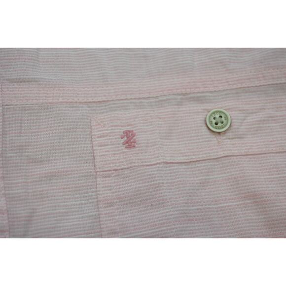 Izod Saltwater Button Up Fishing Shirt Pink Camp Shirt Mens Sz 3XLT 3XL TALL - Picture 7 of 9